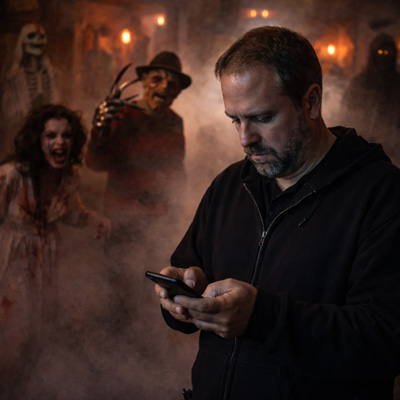 Haunt manager documenting incident